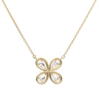 Diamond 1.00ct 18ct Yellow Gold Clover Necklace