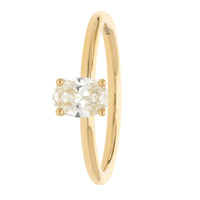 Diamond 0.51ct Oval 18ct Yellow Gold Solitaire Ring