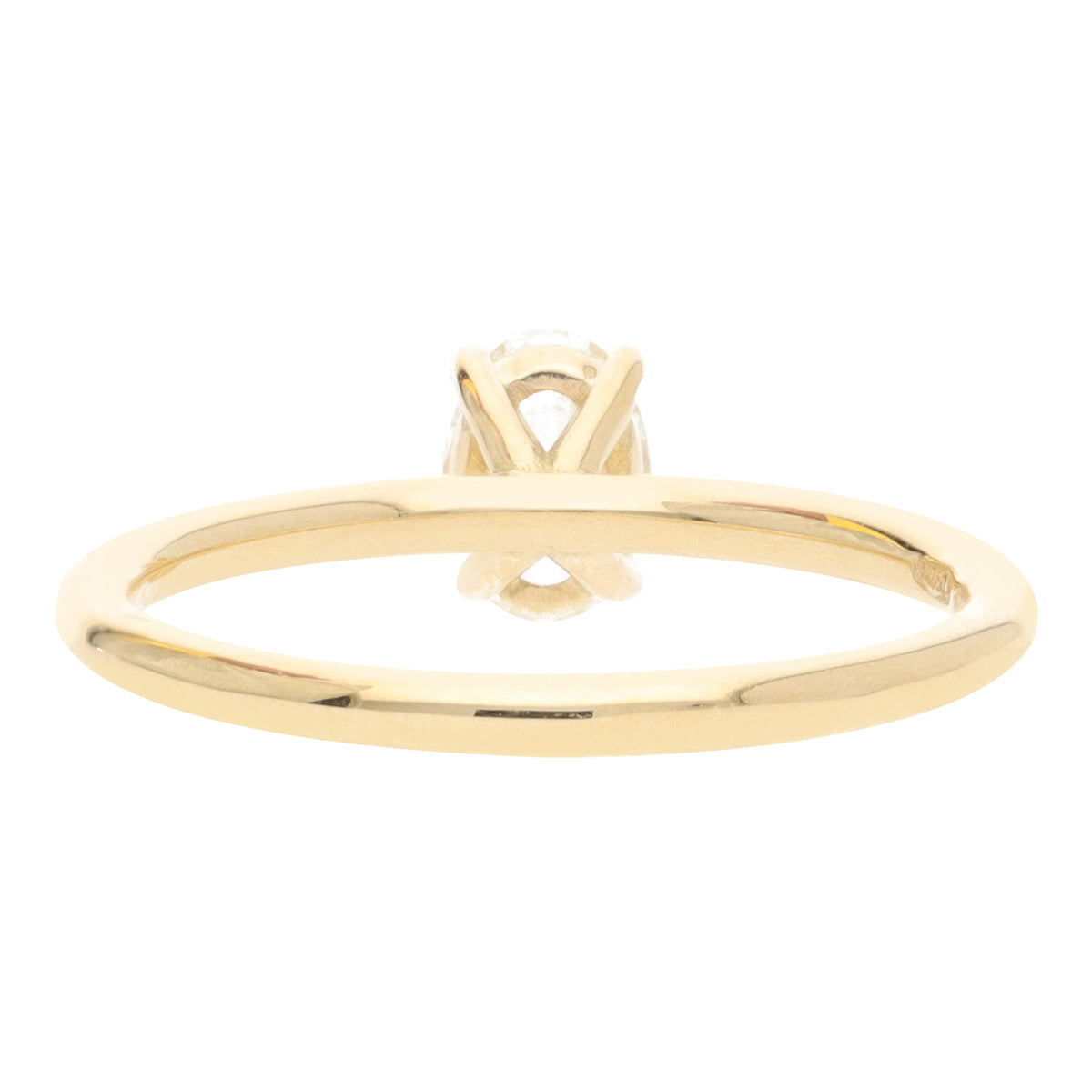 Diamond 0.51ct Oval 18ct Yellow Gold Solitaire Ring - Michael Jones Jeweller