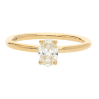 Diamond 0.51ct Oval 18ct Yellow Gold Solitaire Ring - Michael Jones Jeweller