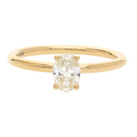 Diamond 0.51ct Oval 18ct Yellow Gold Solitaire Ring