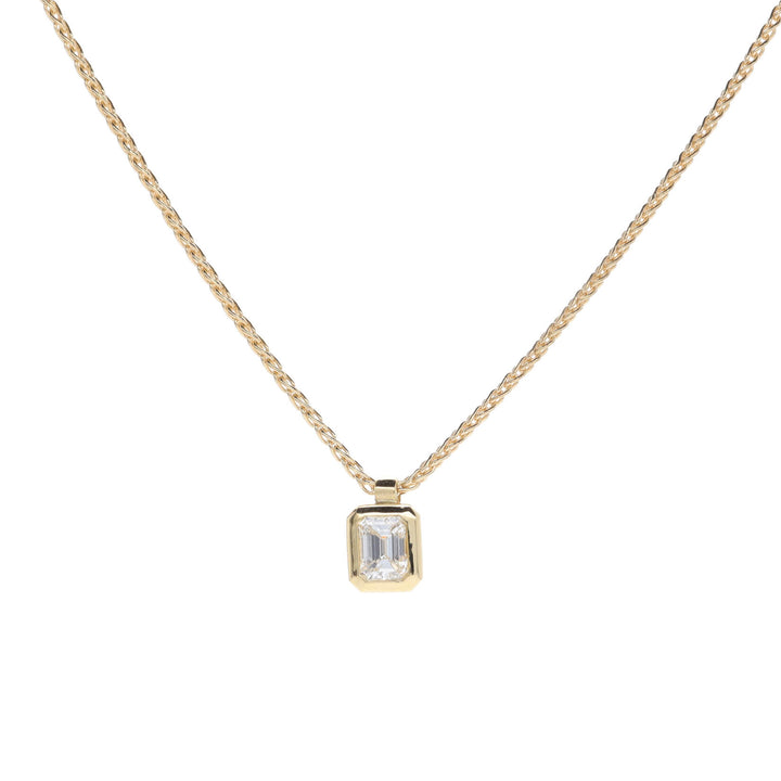 Diamond 0.32ct Emerald Cut 18ct White Gold Necklace