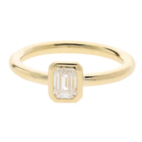 Diamond 0.53ct Emerald Cut 18ct Yellow Gold Solitaire Ring