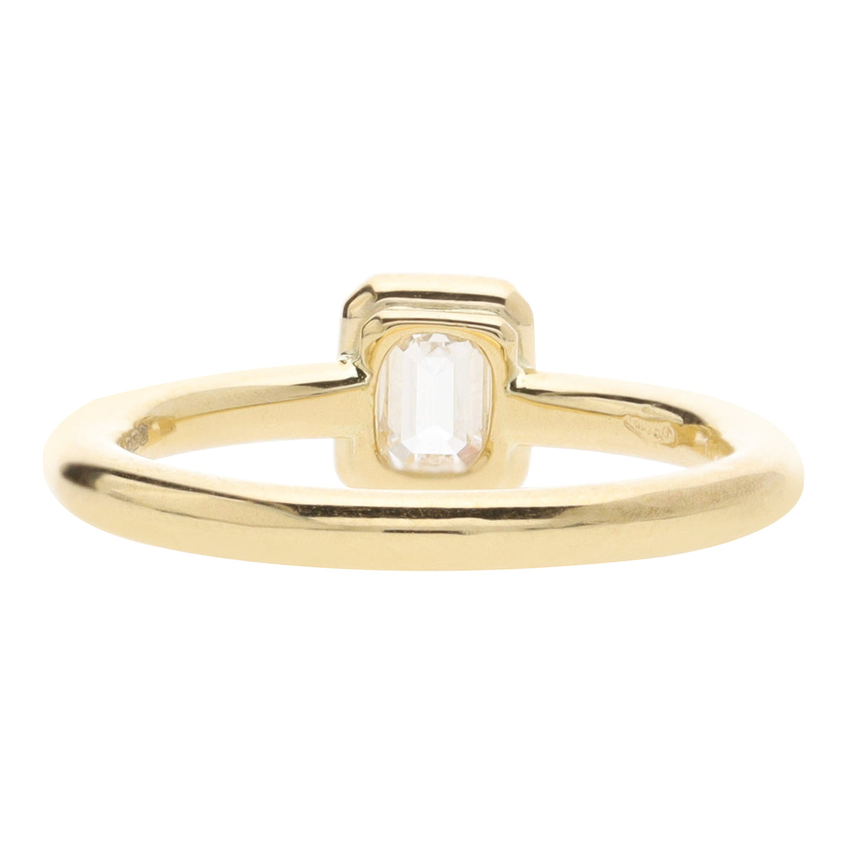 Diamond 0.53ct Emerald Cut 18ct Yellow Gold Solitaire Ring - Michael Jones Jeweller