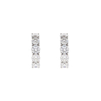 Diamond 5.19ct Round Brilliant Cut 18ct White Gold Hoop Earrings