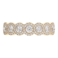Diamond 1.03ct 18ct Yellow Gold Cluster Eternity Ring - Michael Jones Jeweller
