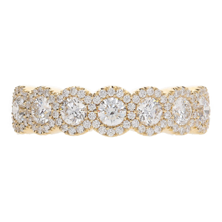 Diamond 1.03ct 18ct Yellow Gold Cluster Eternity Ring