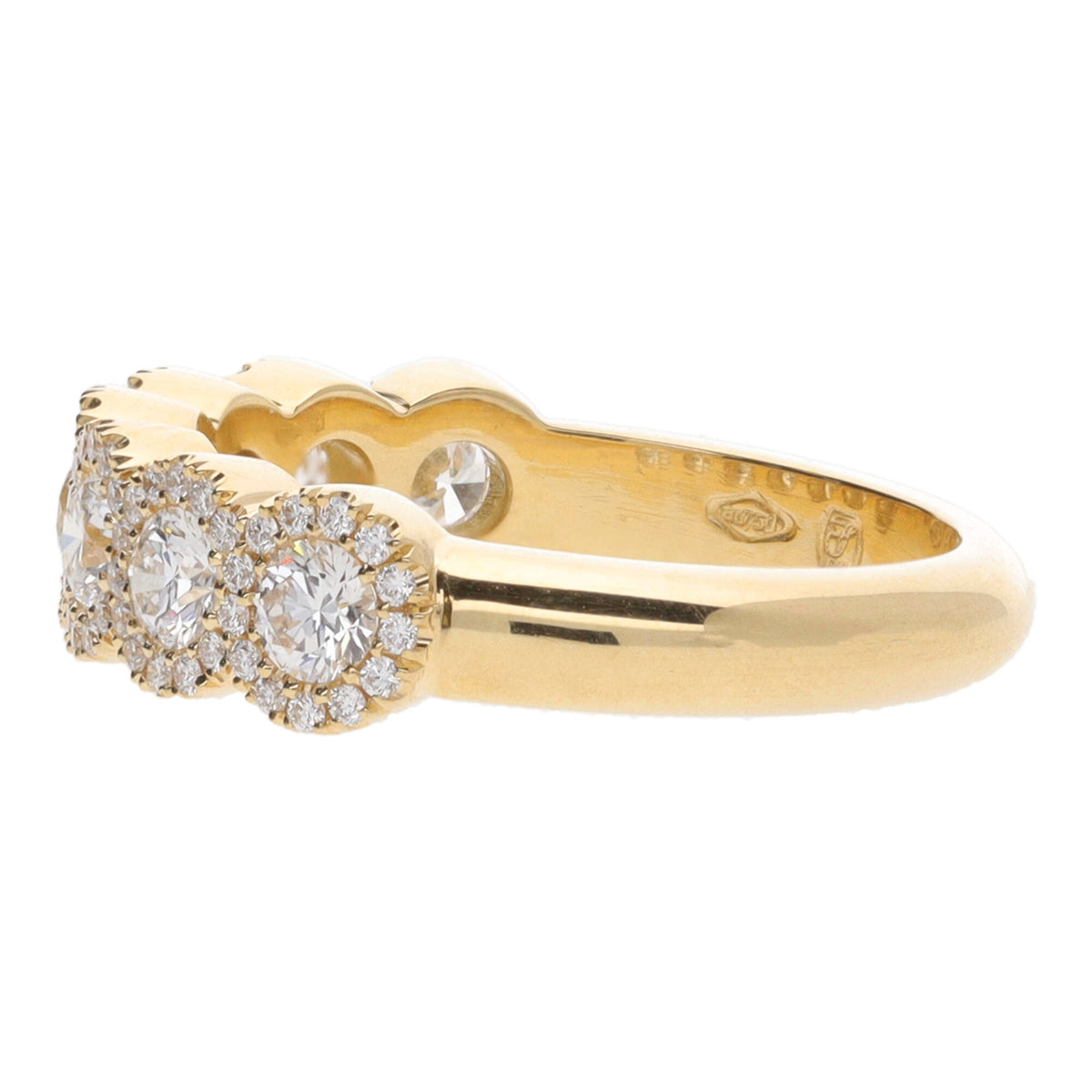 Diamond 1.03ct 18ct Yellow Gold Cluster Eternity Ring - Michael Jones Jeweller