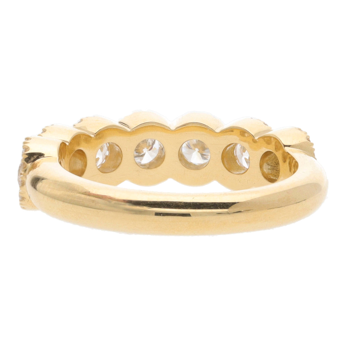 Diamond 1.03ct 18ct Yellow Gold Cluster Eternity Ring - Michael Jones Jeweller