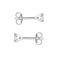 Amore Silver April Birthstone Cubic Zirconia Purity Stud Earrings