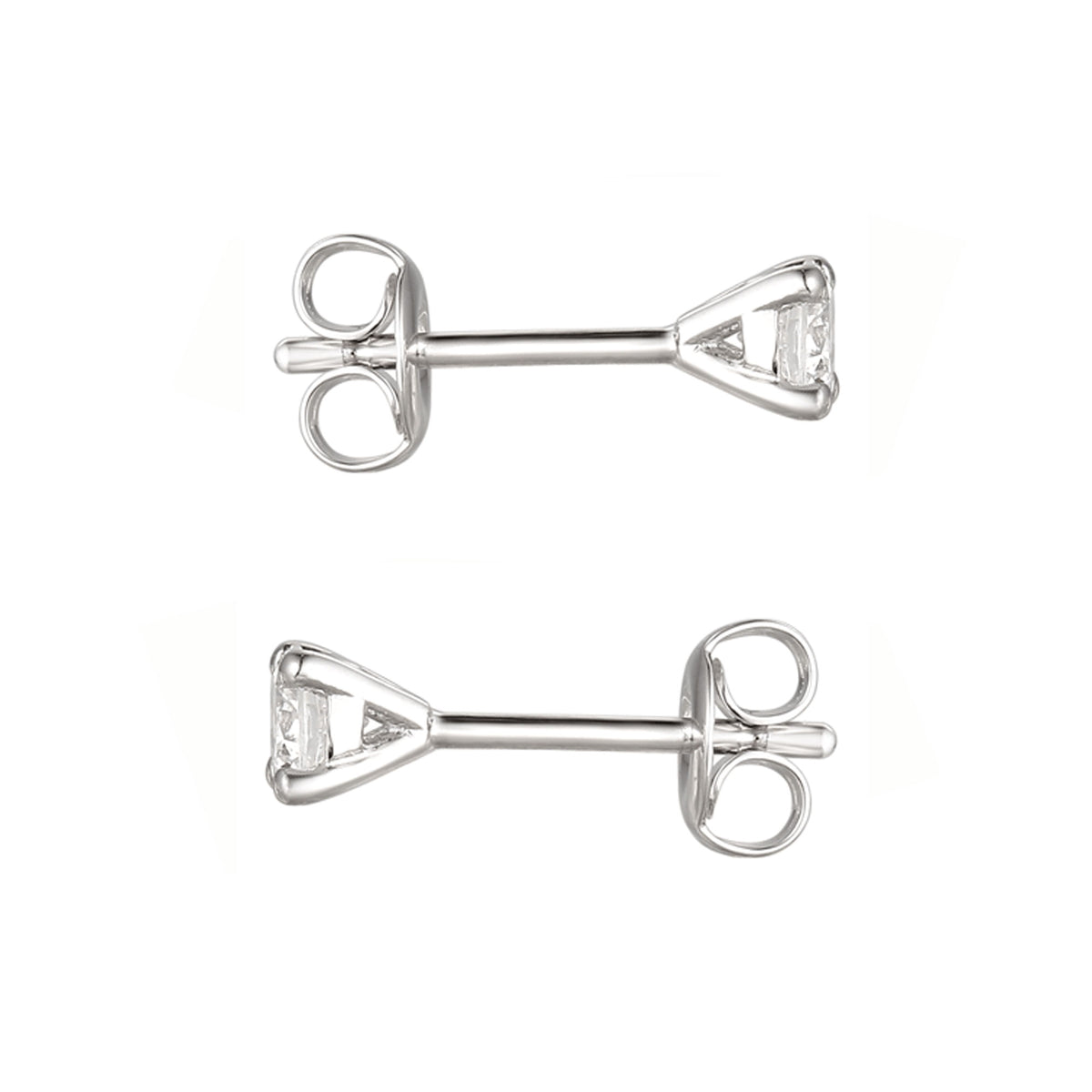 Amore Silver April Birthstone Cubic Zirconia Purity Stud Earrings - Michael Jones Jeweller
