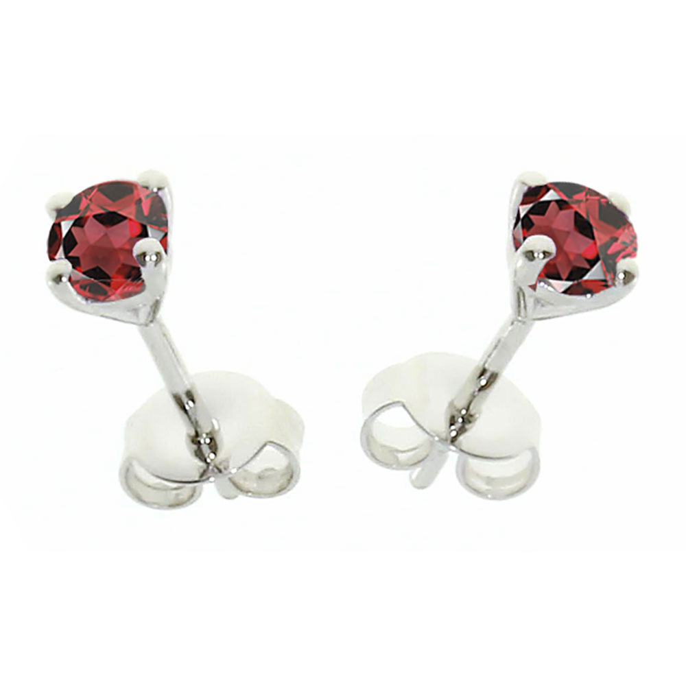 Amore Purity Garnet Stud Earrings - Michael Jones Jeweller