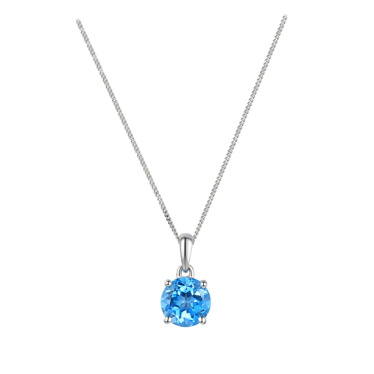Amore Purity Blue Topaz Necklace - Michael Jones Jeweller