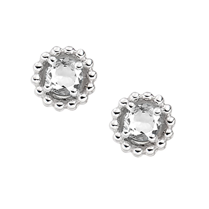 Amore Silver Cubic Zirconia Vivo Stud Earrings