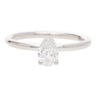 Diamond 0.50ct Platinum Pear Shape Solitaire Ring - Michael Jones Jeweller