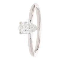 Diamond 0.50ct Platinum Pear Shape Solitaire Ring - Michael Jones Jeweller