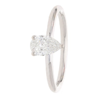 Diamond 0.50ct Platinum Pear Shape Solitaire Ring
