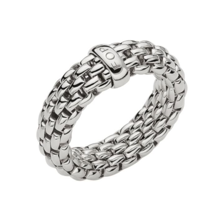 FOPE Flex'it Essentials 18ct White Gold Ring Large