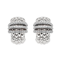 FOPE Panorama 18ct White Gold 0.46ct Diamond Set Hoop Earrings - Michael Jones Jeweller