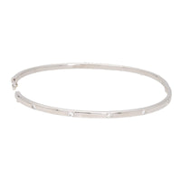 Diamond 0.20ct 18ct White Gold Half Hinged Bangle
