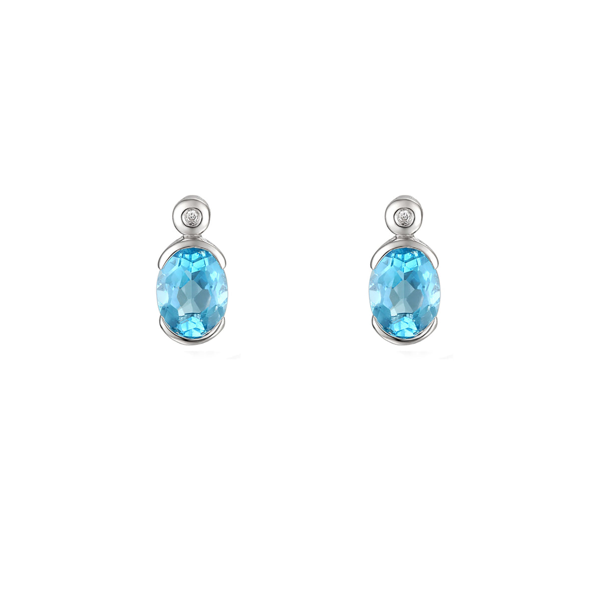 Amore Spicy Blue Topaz Earrings - Michael Jones Jeweller