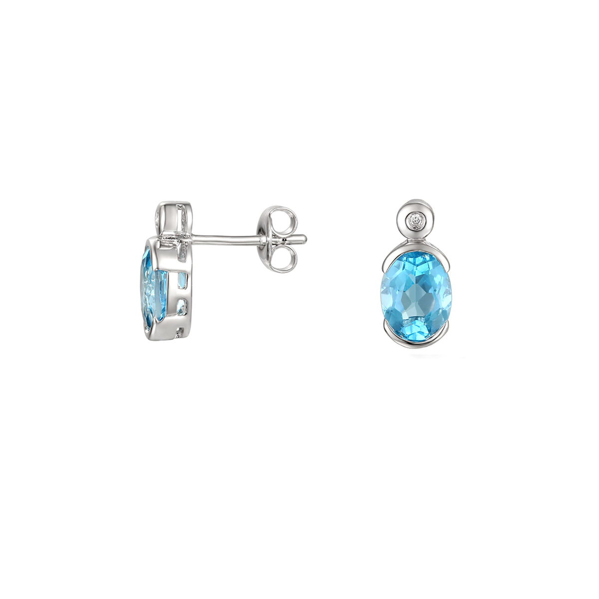 Amore Spicy Blue Topaz Earrings - Michael Jones Jeweller