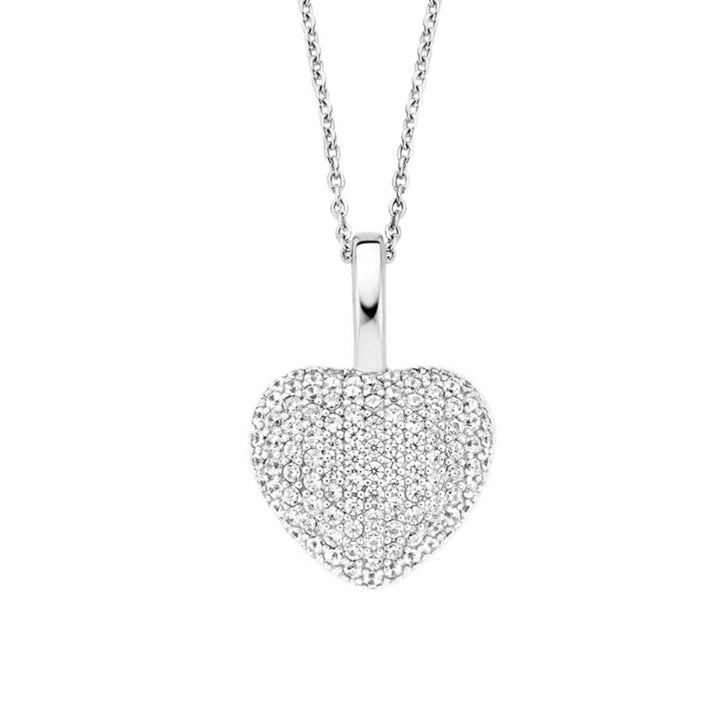Ti Sento Cubic Zirconia Silver Heart Necklace 6745ZI