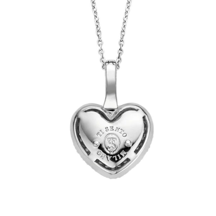 Ti Sento Cubic Zirconia Silver Heart Necklace 6745ZI