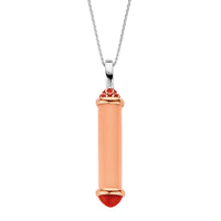 Ti Sento Coral Pink Bar Pendant 6802CP