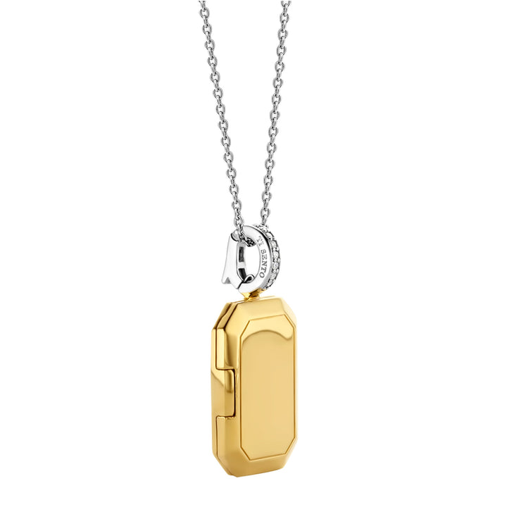 Ti Sento Yellow Gold Plated Cubic Zirconia Locket Pendant 6808ZY