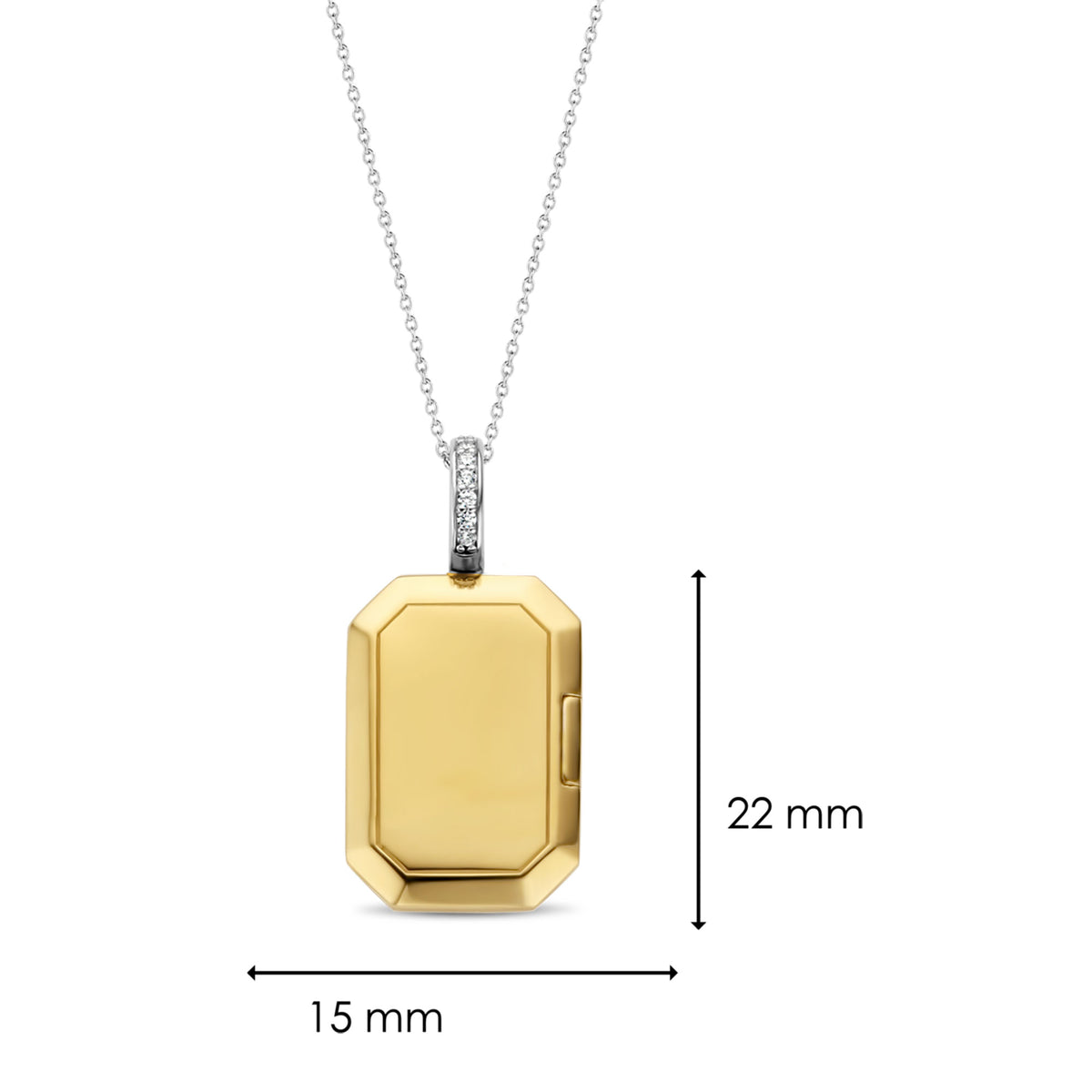 Ti Sento Yellow Gold Plated Cubic Zirconia Locket Pendant 6808ZY - Michael Jones Jeweller