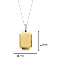 Ti Sento Yellow Gold Plated Cubic Zirconia Locket Pendant 6808ZY