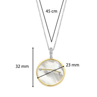 Ti Sento Yellow Gold Plated Mother of Pearl Cubic Zirconia Zodiac Aries Pendant