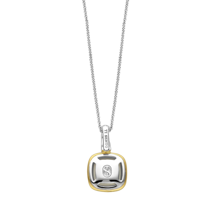Ti Sento Yellow Gold Plated Grey Crystal Pendant 6829BL