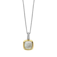 Ti Sento Yellow Gold Plated Grey Crystal Pendant 6829BL