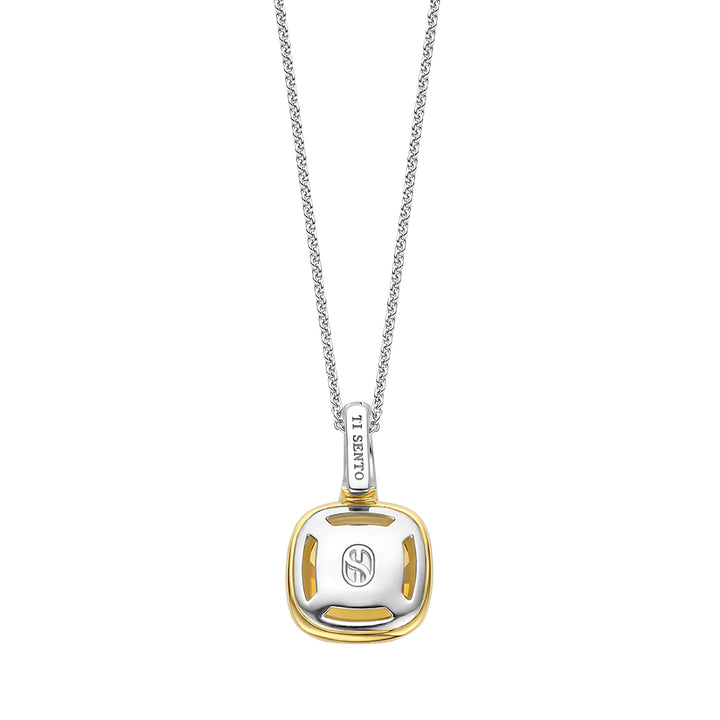 Ti Sento Yellow Gold Plated Yellow Crystal and Cubic Zirconia Pendant 6829DY