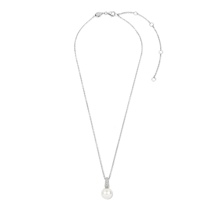 Ti Sento Synthetic Pearl and Cubic Zirconia Pendant 6834PW
