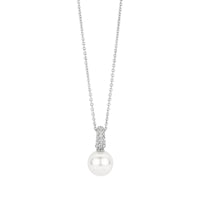 Ti Sento Synthetic Pearl and Cubic Zirconia Pendant 6834PW