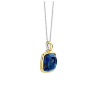 Ti Sento Yellow Gold Plated Dark Blue Crystal Pendant 6836DB - Michael Jones Jeweller