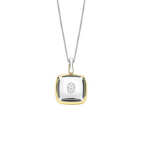 Ti Sento Yellow Gold Plated Dark Blue Crystal Pendant 6836DB - Michael Jones Jeweller