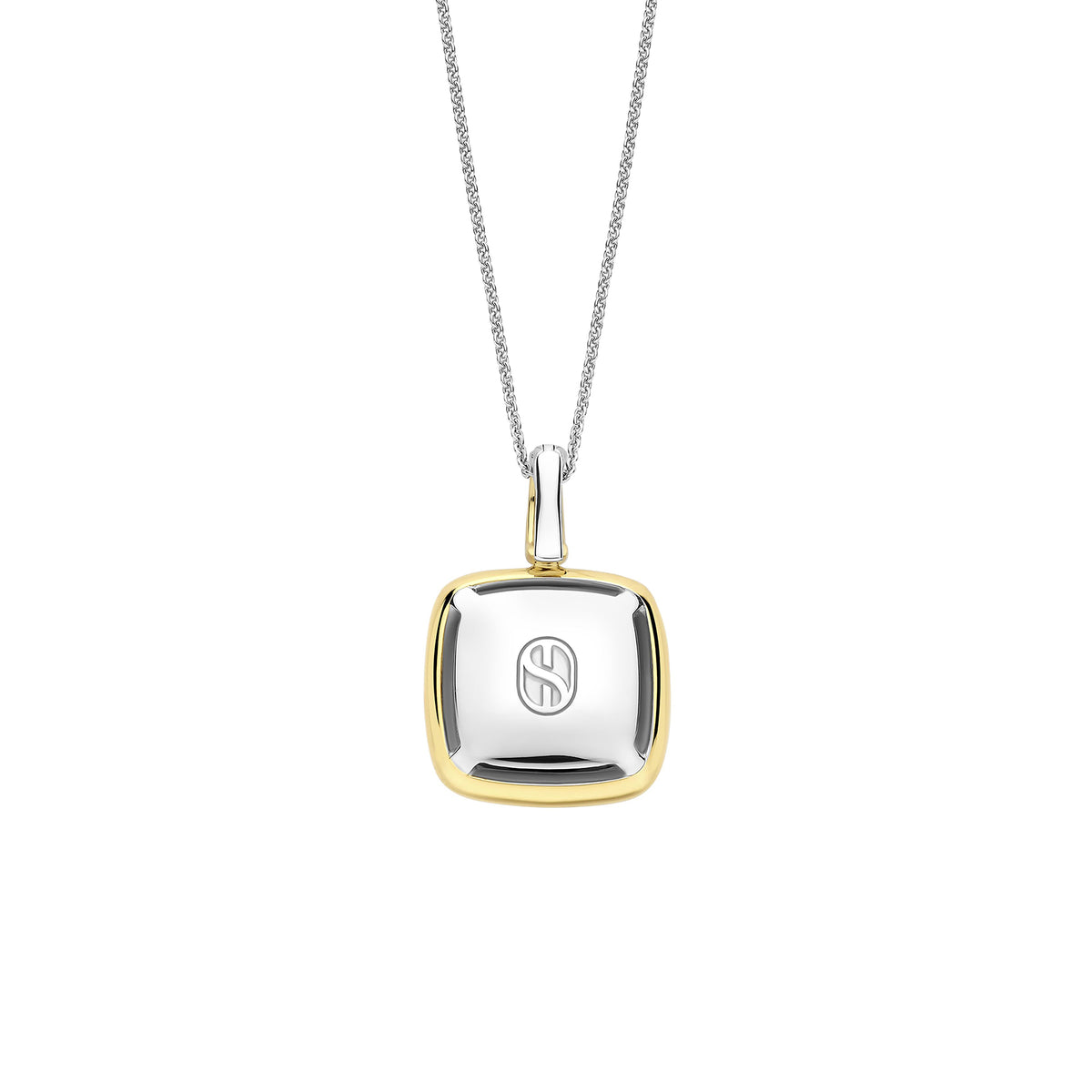 Ti Sento Yellow Gold Plated Dark Blue Crystal Pendant 6836DB - Michael Jones Jeweller