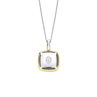 Ti Sento Yellow Gold Plated Dark Blue Crystal Pendant 6836DB