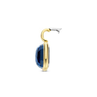 Ti Sento Yellow Gold Plated Dark Blue Crystal Pendant 6836DB