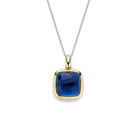 Ti Sento Yellow Gold Plated Dark Blue Crystal Pendant 6836DB - Michael Jones Jeweller