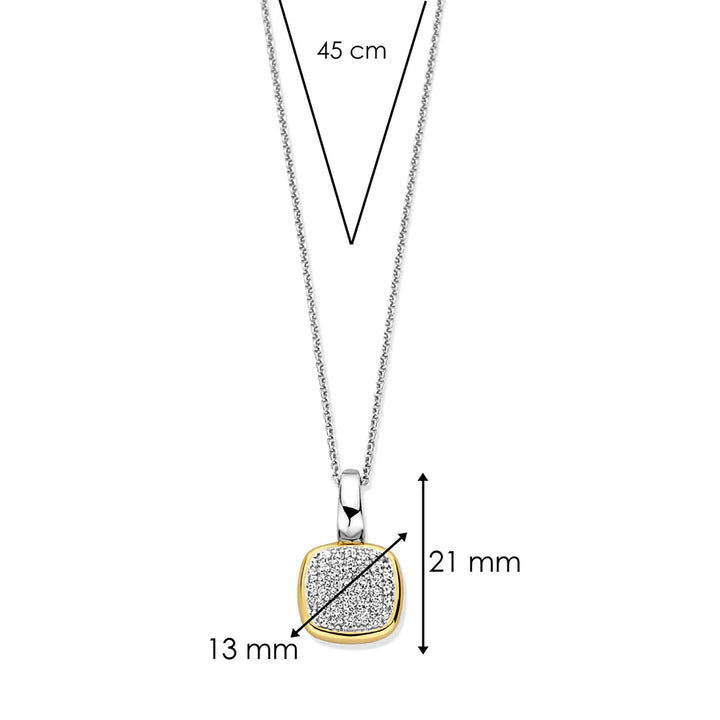 Ti Sento Yellow Gold Plated Cubic Zirconia Pendant - Michael Jones Jeweller