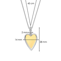 Ti Sento Yellow Gold Plated Cubic Zirconia Heart Pendant 6842ZY
