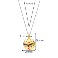 Ti Sento Yellow Gold Plated Multicoloured Cubic Zirconia Scatter Stardust Pendant 6844MC - Michael Jones Jeweller