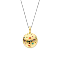 Ti Sento Yellow Gold Plated Multicoloured Cubic Zirconia Scatter Stardust Pendant 6844MC - Michael Jones Jeweller