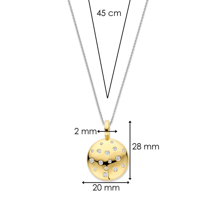 Ti Sento Yellow Gold Plated Cubic Zirconia Scatter Stardust Pendant 6844ZY