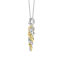 Ti Sento Yellow Gold Plated Cubic Zirconia Twisted Pendant 6845ZY - Michael Jones Jeweller